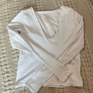 Free people clean lines voop long sleeve cropped tee